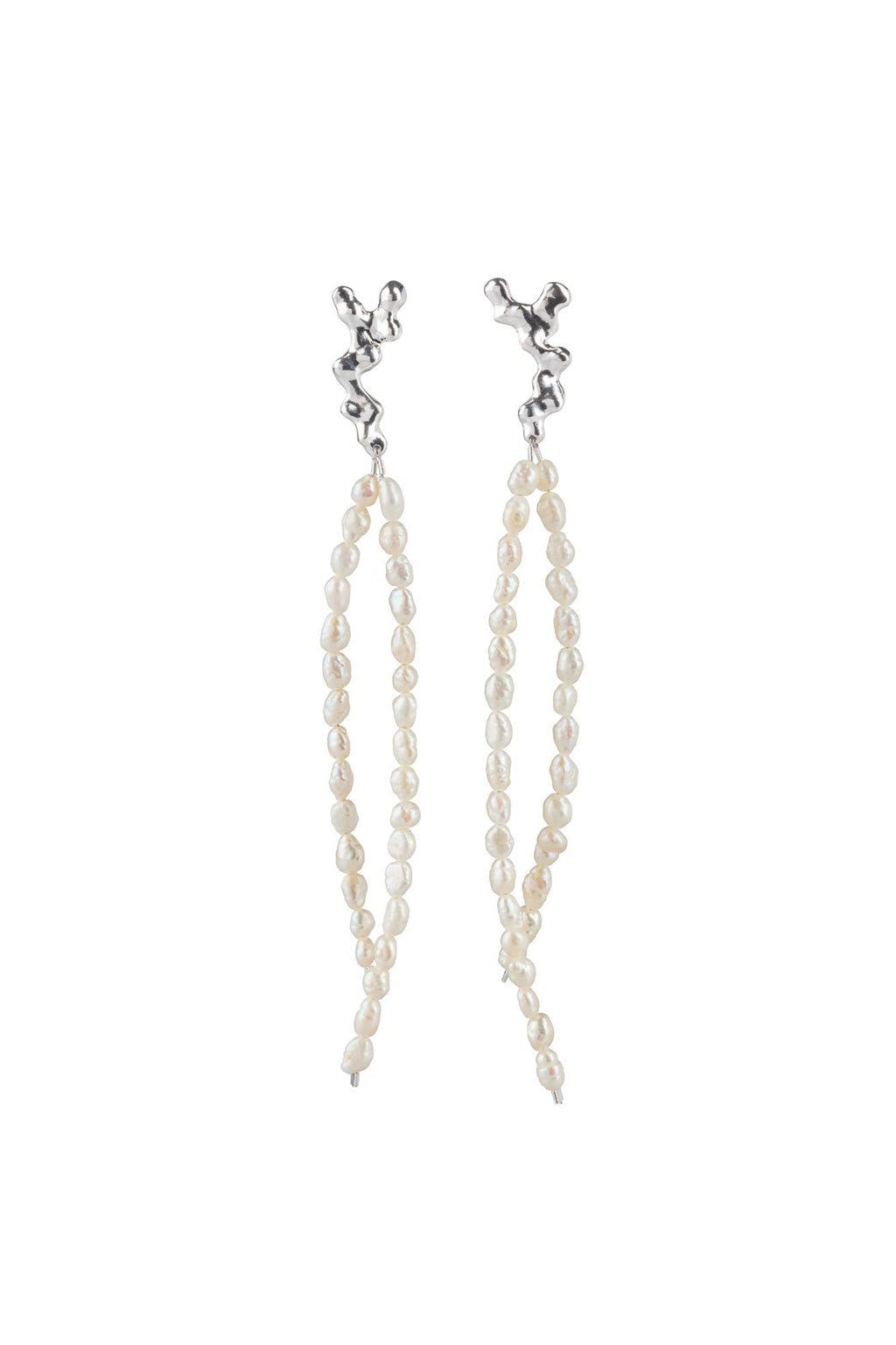 EARRINGS MIRRORS WITH PEARLS