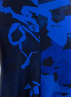 ELASTIC LONG SLEEVE DRESS MAXI - NEON PINK PRINT