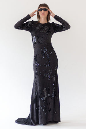 SEQUIN LONG SLEEVE DRESS - RENTAL