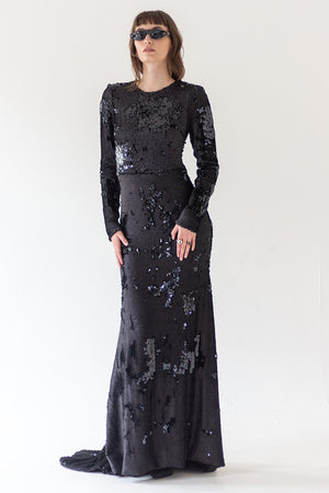 SEQUIN LONG SLEEVE DRESS - RENTAL