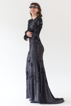 SEQUIN LONG SLEEVE DRESS - RENTAL