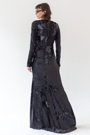 SEQUIN LONG SLEEVE DRESS - RENTAL