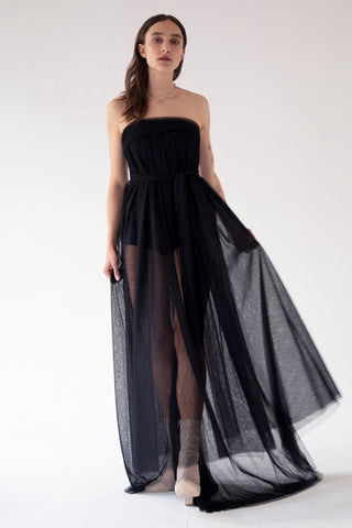 TIE DRESS MAXI OPEN BACK  (LILAC)