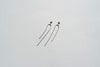 SASKIA DIEZ - SILVER OPEN SHORT FRINGE EARRINGS