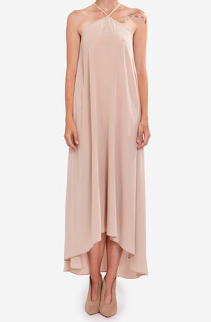 Leeda: dress - SILK DRESS WITH BELT