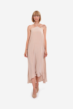 Leeda: dress - SILK DRESS WITH BELT