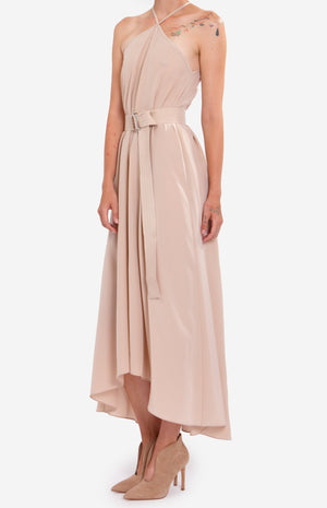 Leeda: dress - SILK DRESS WITH BELT