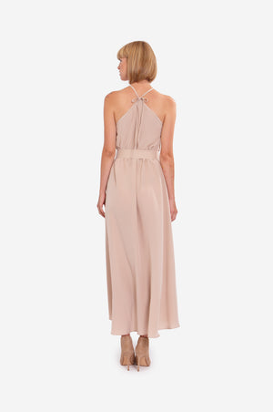 Leeda: dress - SILK DRESS WITH BELT