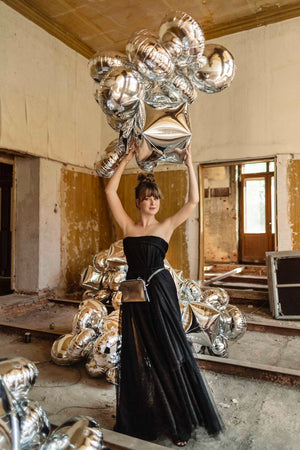 Leeda: dress - SEMITRANSPARENT DRESS - RENTAL