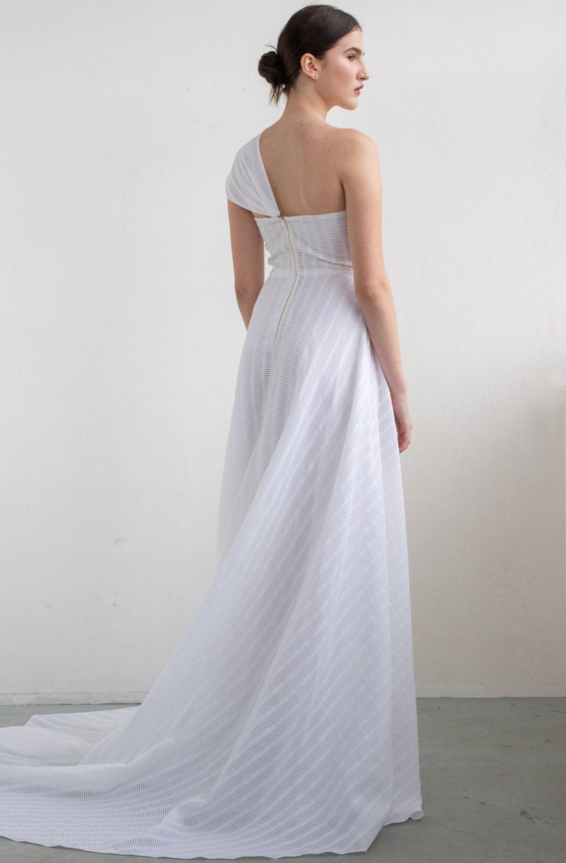 ASYMMETRIC WHITE DRESS - RENTAL