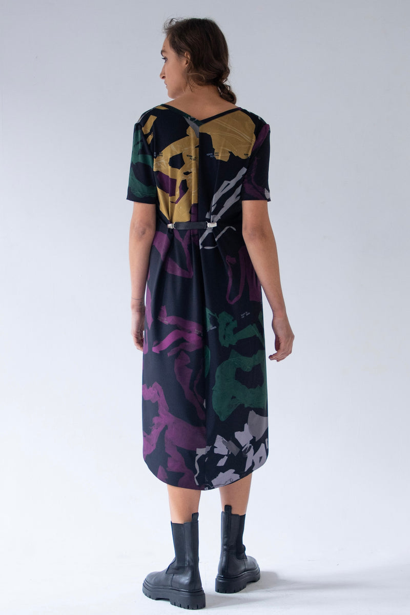 BASIC DRESS V NECK SHORT SLEEVES (TOUCH ME - GREEN)