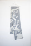 WOOL SCARF "TOUCH ME" GREY