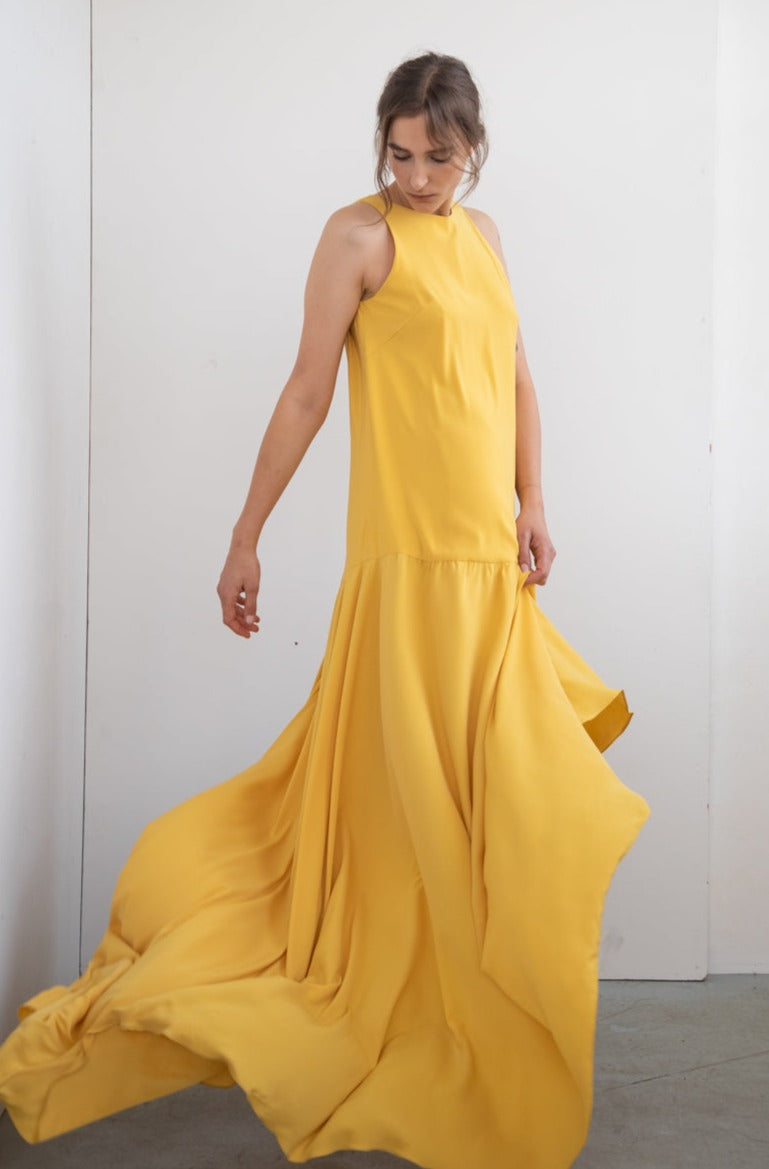 MAXI DRESS WITH BELT - TOUCH ME