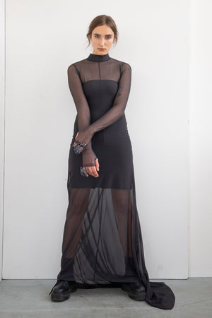 DRESS VAMP MAXI - BLACK