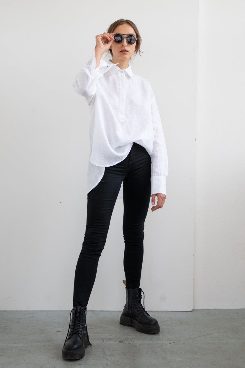 LINEN SHIRT WITH LONG SLEEVES