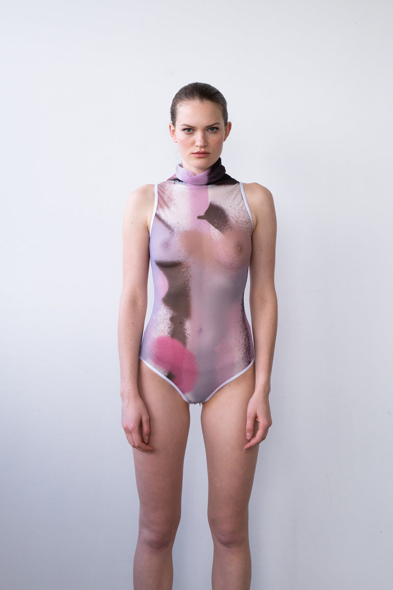 Leeda: bodysuit - SLEEVELESS BODYSUIT IN PINK