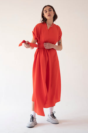 SIMPLE WRAP DRESS - APEROL