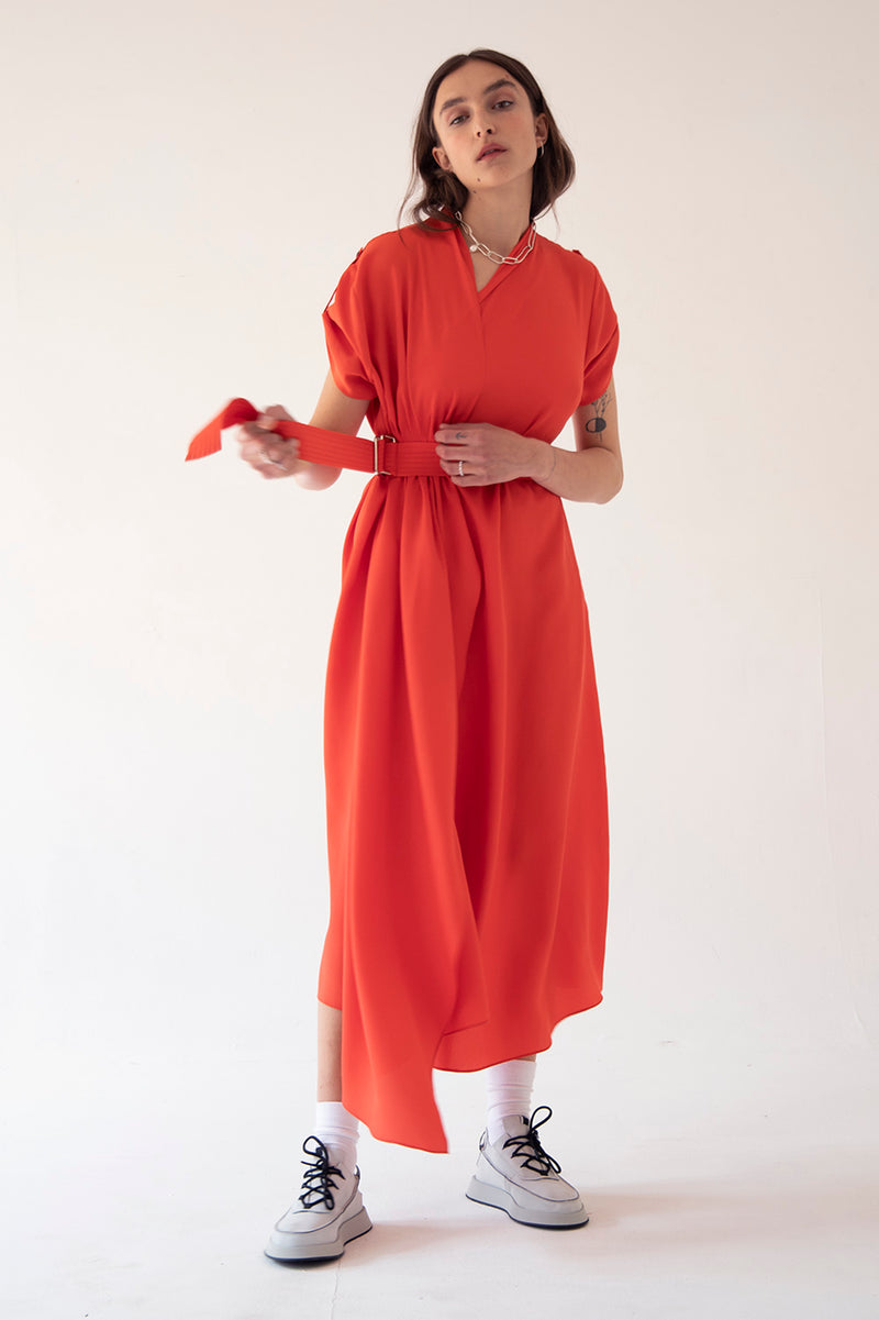 SIMPLE WRAP DRESS - APEROL