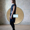 JANA ROLLO – INNÉ LEATHER CLUTCH BAG – COLOR OCEAN