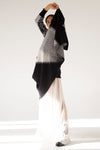 WOOL SCARF "TOUCH ME"  BLACK & WHITE