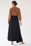WOOL WRAP SKIRT - MAXI