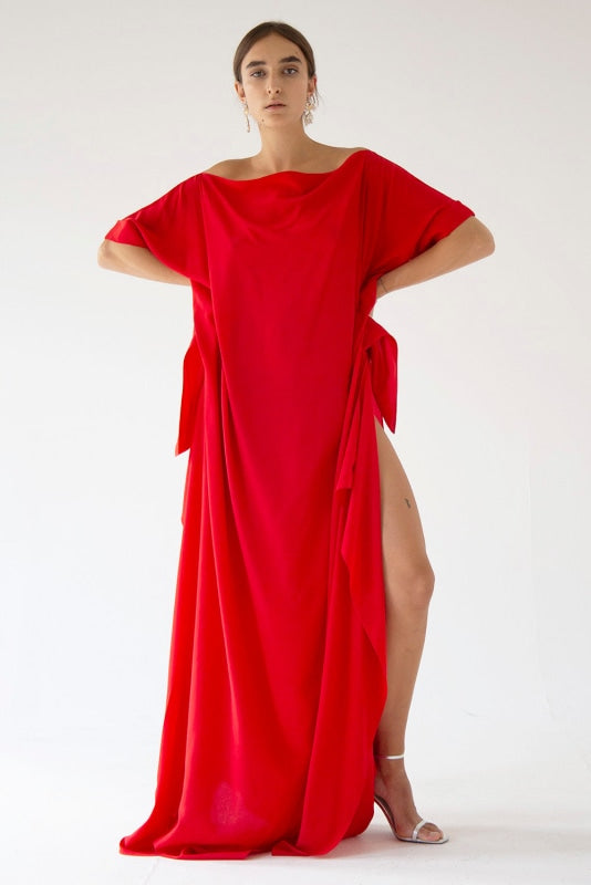 Dress Knot Maxi - Red Rental Dress