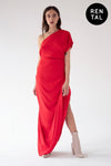 TIE WRAP MAXI DRESS TOUCH ME RED - RENTAL