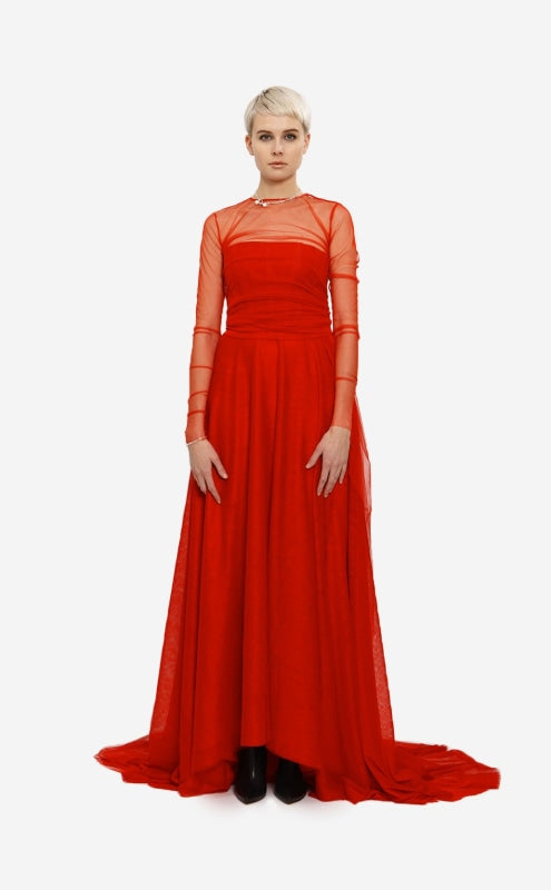 Leeda: dress - RED DRESS - RENTAL