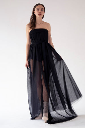 Semitransparent Dress - Black Rental