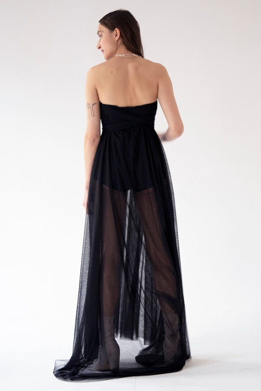 Semitransparent Dress - Black Rental