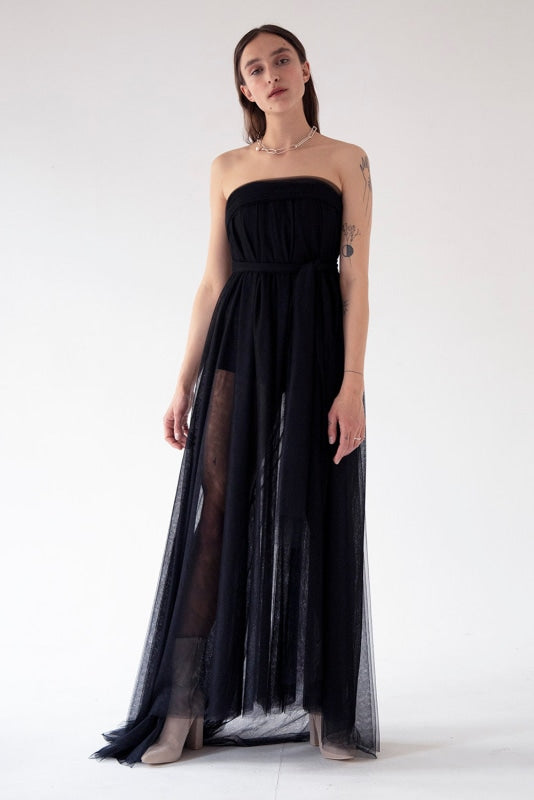 Semitransparent Dress - Black Rental