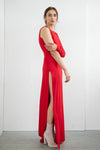 Tie Wrap Maxi Dress Touch Me Red - Rental Dress