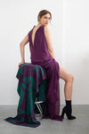 Tie Wrap Maxi Silk Dress - Rental